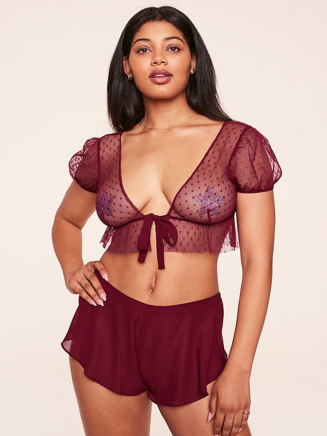 Пижамный комплект Lindy Crop, с топом на бретелях — Victoria's Secret