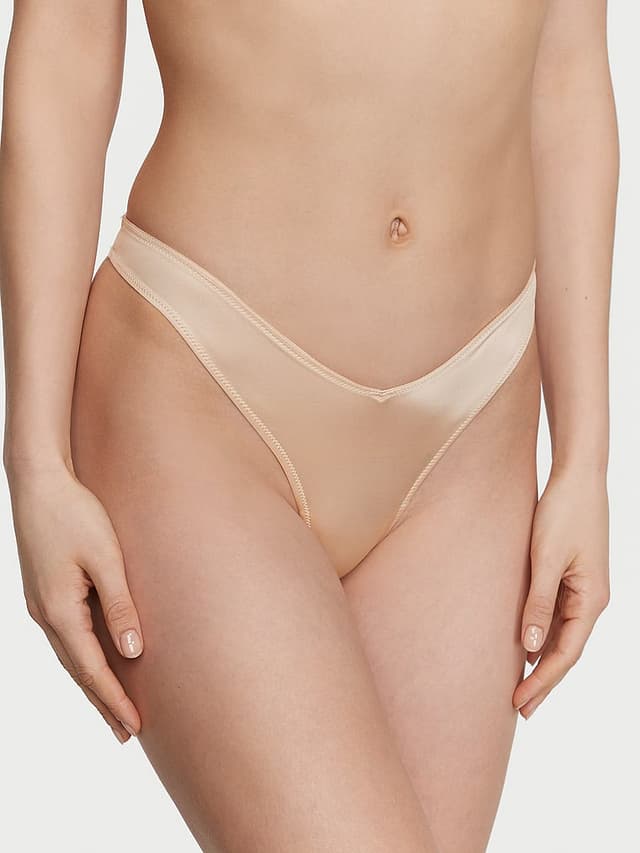 Трусы-стринги Rose, высокая линия бедра, кружево — Victoria's Secret