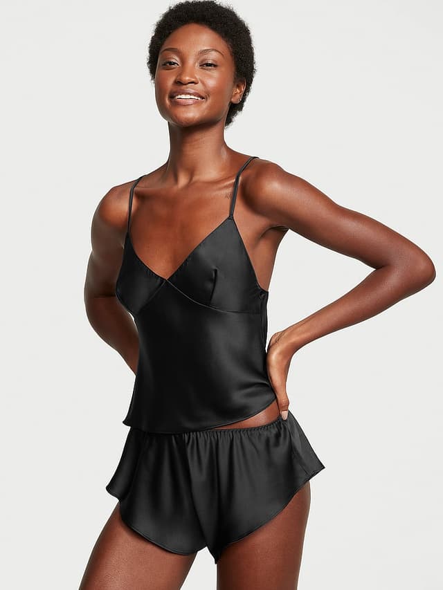 Комплект белья, открытая спина, атлас — Victoria's Secret