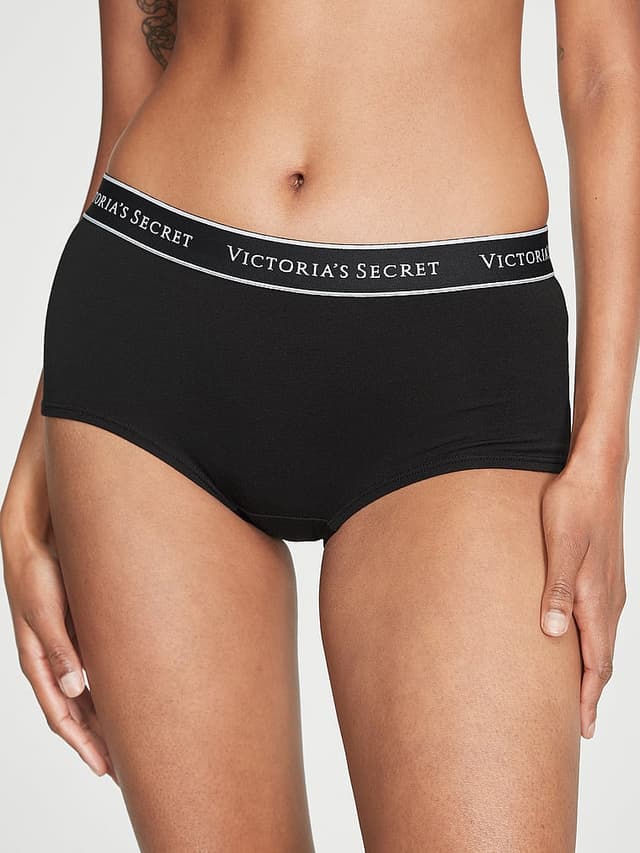 Трусы-шортики, с логотипом, хлопок — Victoria's Secret