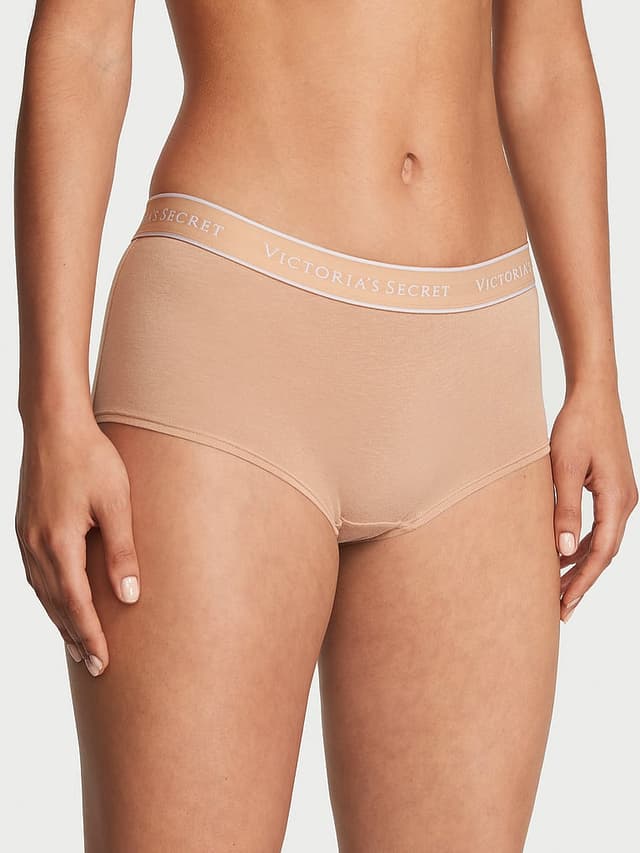 Трусы-шортики, с логотипом, хлопок — Victoria's Secret