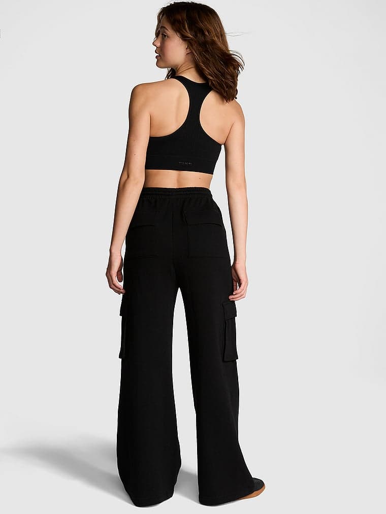 Женские брюки PINK Campus Fleece™ Wide-Leg Cargo Sweatpants — фото 2