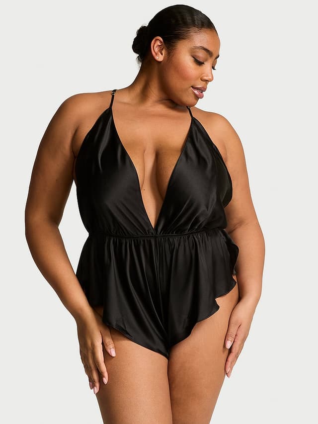 Женские комбинезоны Victoria's Secret Satin Flutter Romper