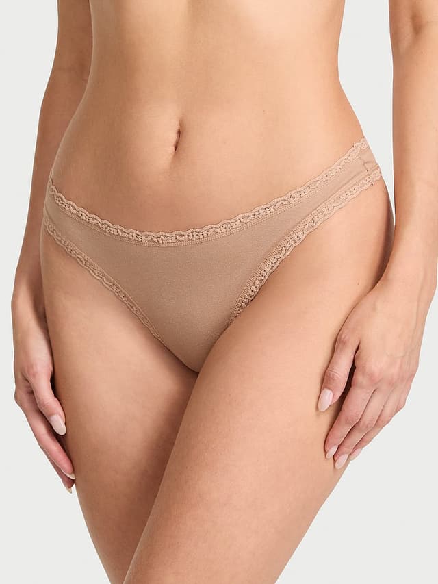 Трусы-стринги, хлопок, кружево — Victoria's Secret