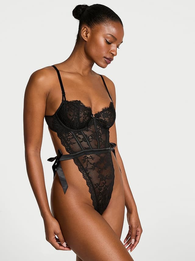 Боди-тедди Wicked, мягкая чашка, кружево — Victoria's Secret