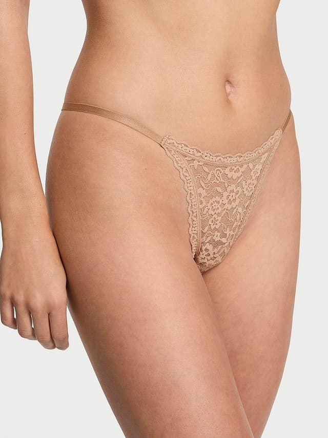 Трусы-стринги, на завязках, кружево — Victoria's Secret