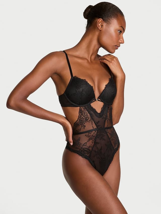 Боди-тедди Rose, пуш-ап, кружево — Victoria's Secret