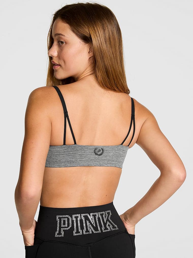 Спортивное бра Relay Square-Neck — PINK — фото 2