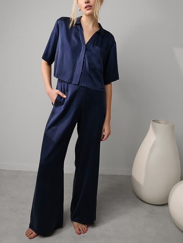 Женские брюки Victoria's Secret Washable Silk High-Rise Pant Set