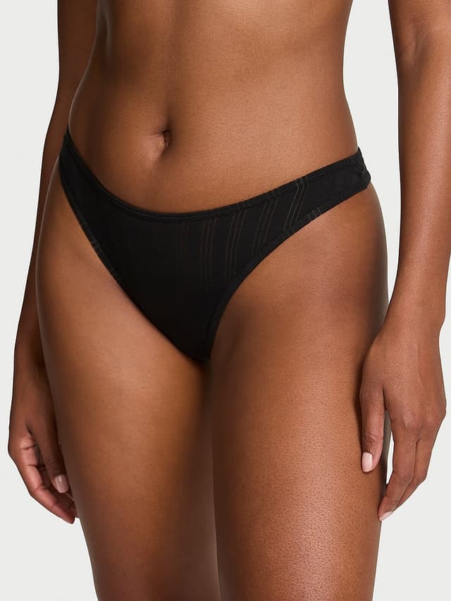 Трусы-стринги, высокая линия бедра, хлопок-стрейч — Victoria's Secret