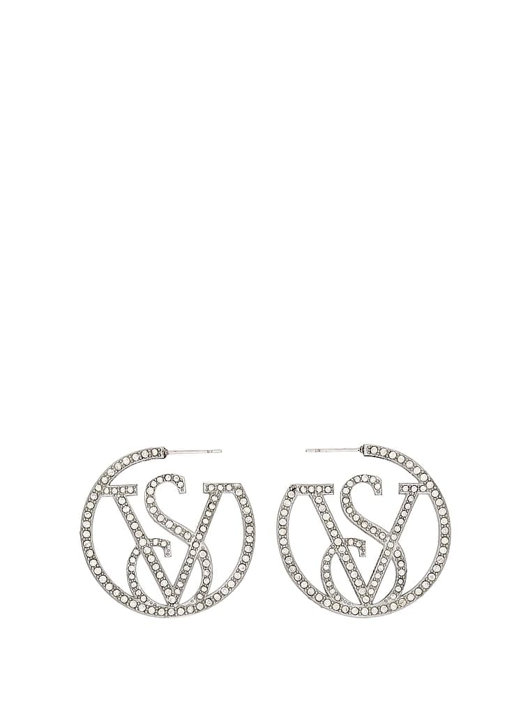 Женские сумки Victoria's Secret VS Monogram Diamanté Hoop Earrings — фото 2