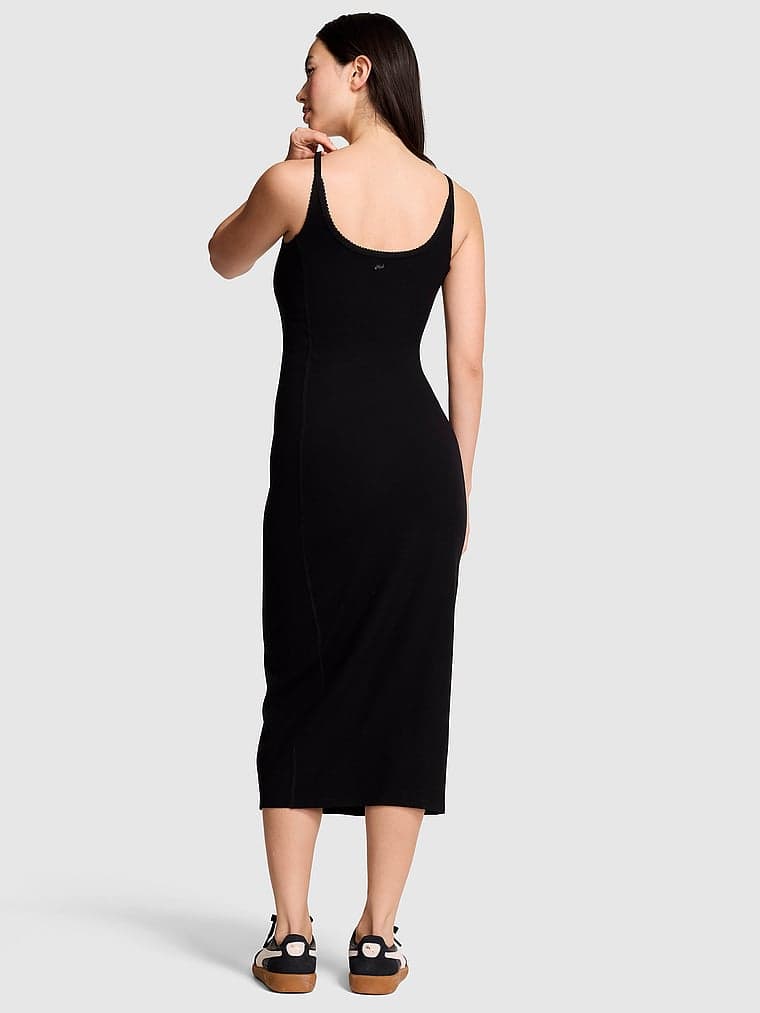Женские платья PINK All-Day Soft Rib High-Neck Midi Dress — фото 2