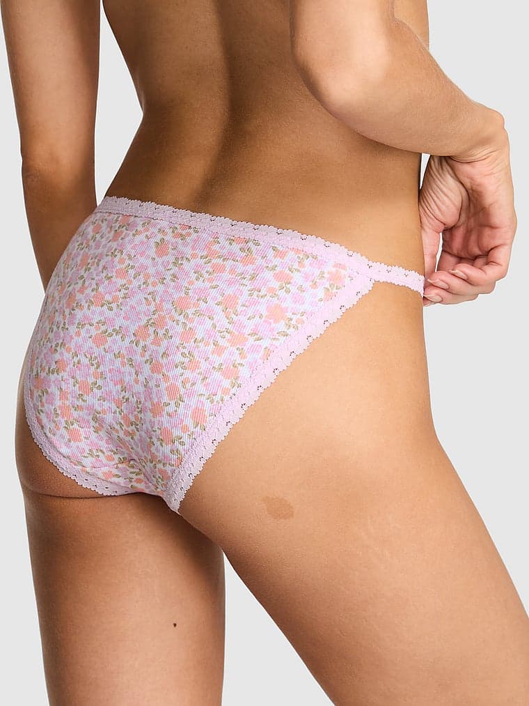 Трусы-бикини Wink™, на завязках, кружевная отделка — PINK — фото 2