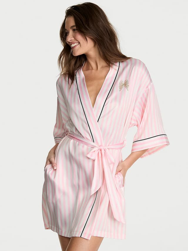 Халат Signature Piped, атлас — Victoria's Secret