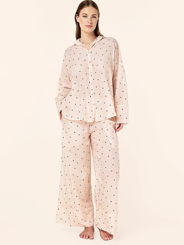 Пижамный комплект Hearts Full-Length, хлопок — Victoria's Secret