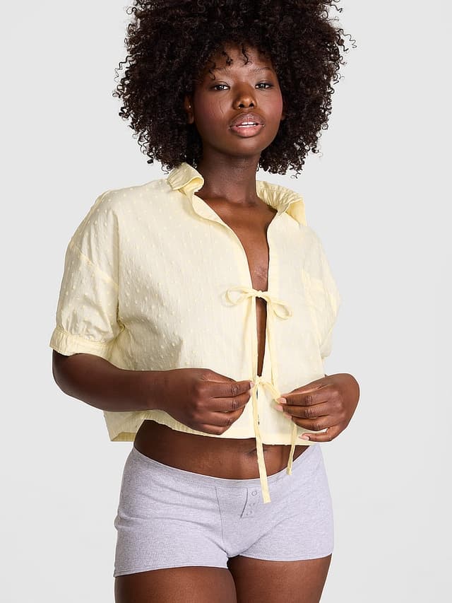 Сорочка Coastal Cutie Tie-Front — PINK