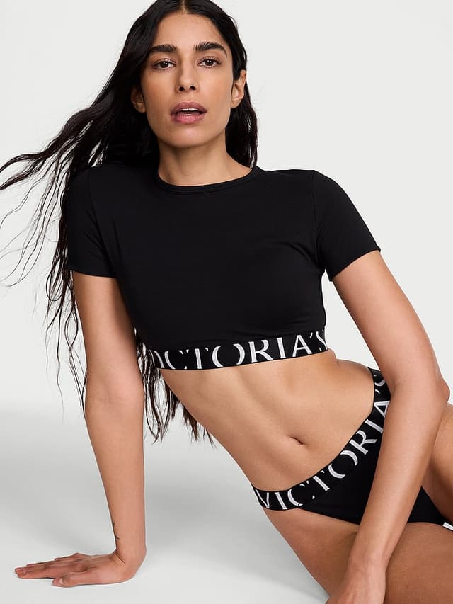 Бралетт Crop, короткий рукав, хлопок — Victoria's Secret