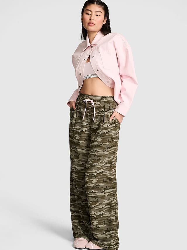Женские брюки PINK Tech Woven Straight-Leg Pants
