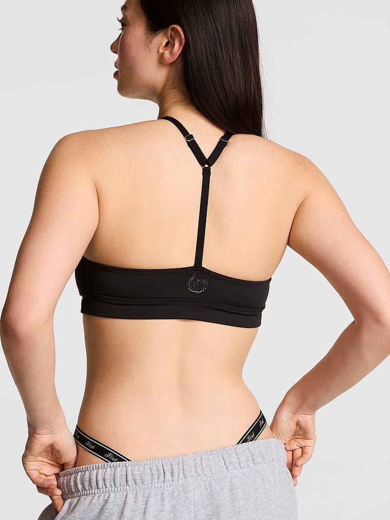 Спортивное бра Relay™ Ruched, глубокий вырез — PINK — фото 2
