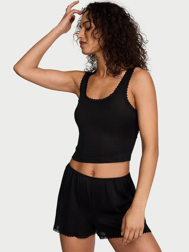 Пижамный комплект Shadow, хлопок, в полоску — Victoria's Secret