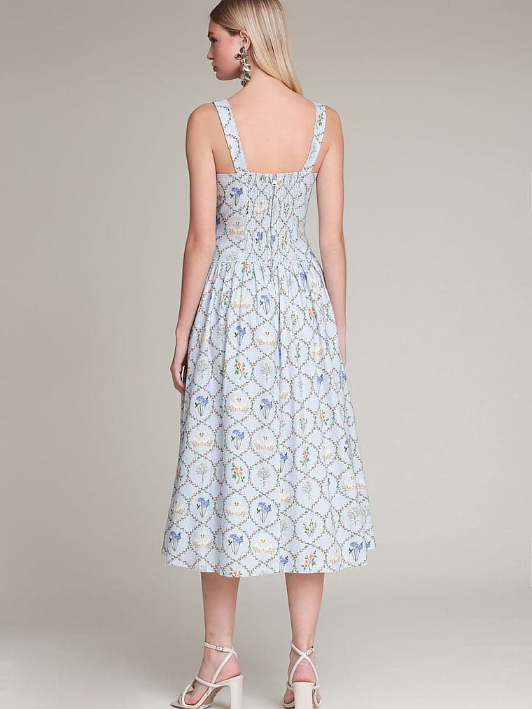 Женские платья Victoria's Secret Floral Lattice Linen Blend Midi Dress — фото 2