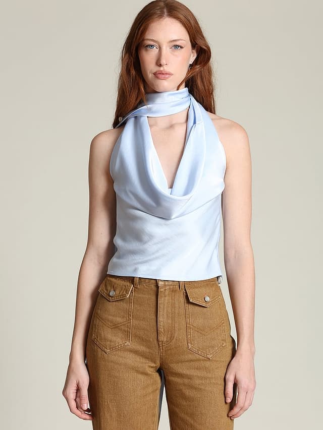 Женский топ-халтер Victoria's Secret Satin Scarf Tie