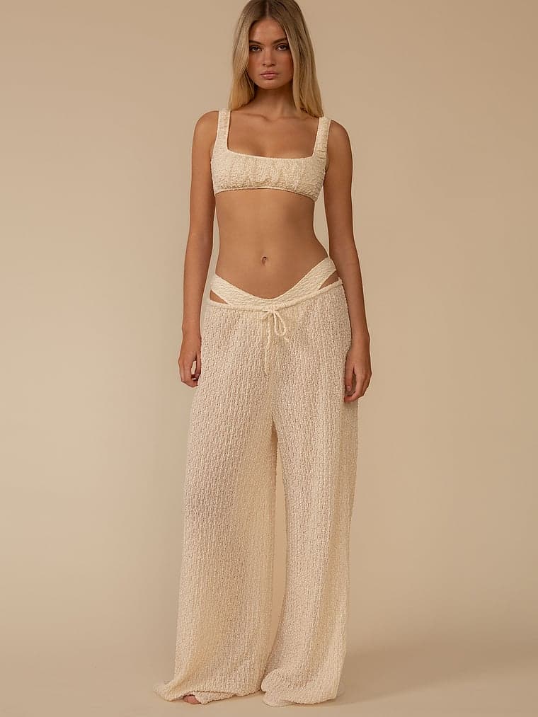 Женские брюки Victoria's Secret Amalia Texture Wide-Leg Drawstring Pant — фото 2