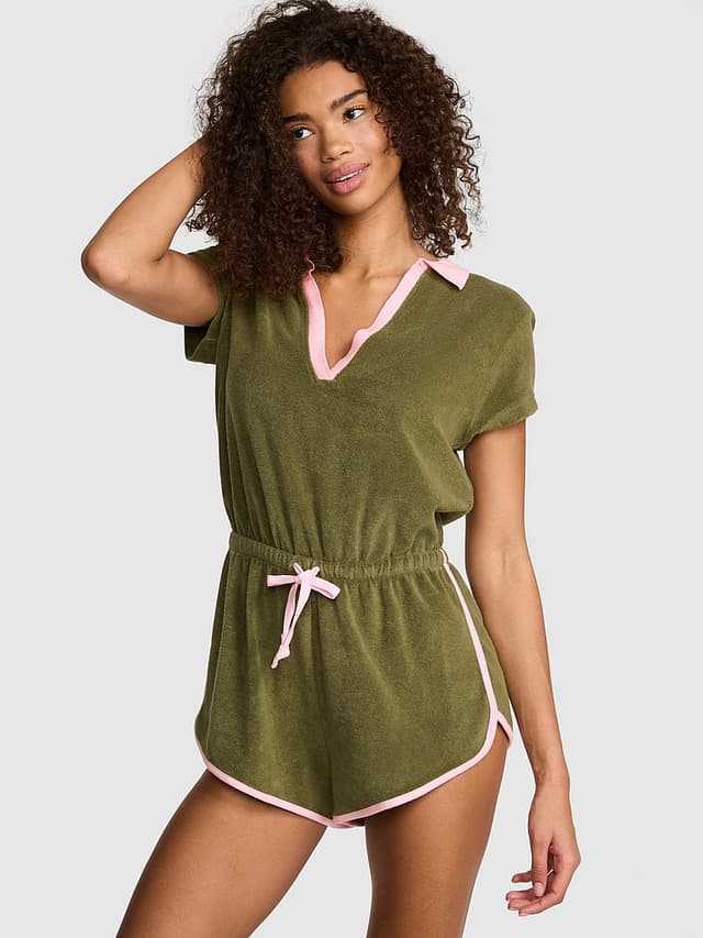 Женская одежда PINK Terry Henley Cover-Up Onesie