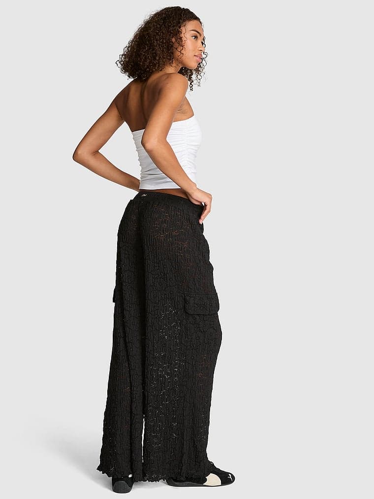 Женские брюки PINK Floral Crochet Cover-Up Pants — фото 2