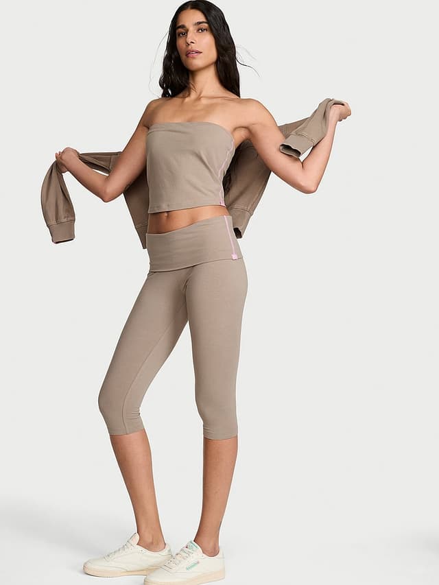 Женские капри-леггинсы Victoria's Secret Cotton Foldover
