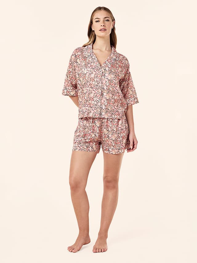 Пижамный комплект Carly, хлопок, цветочный принт — Victoria's Secret