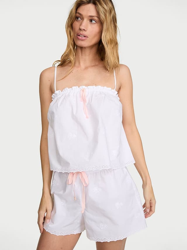 Пижамный комплект Heritage, хлопок, шитьё — Victoria's Secret