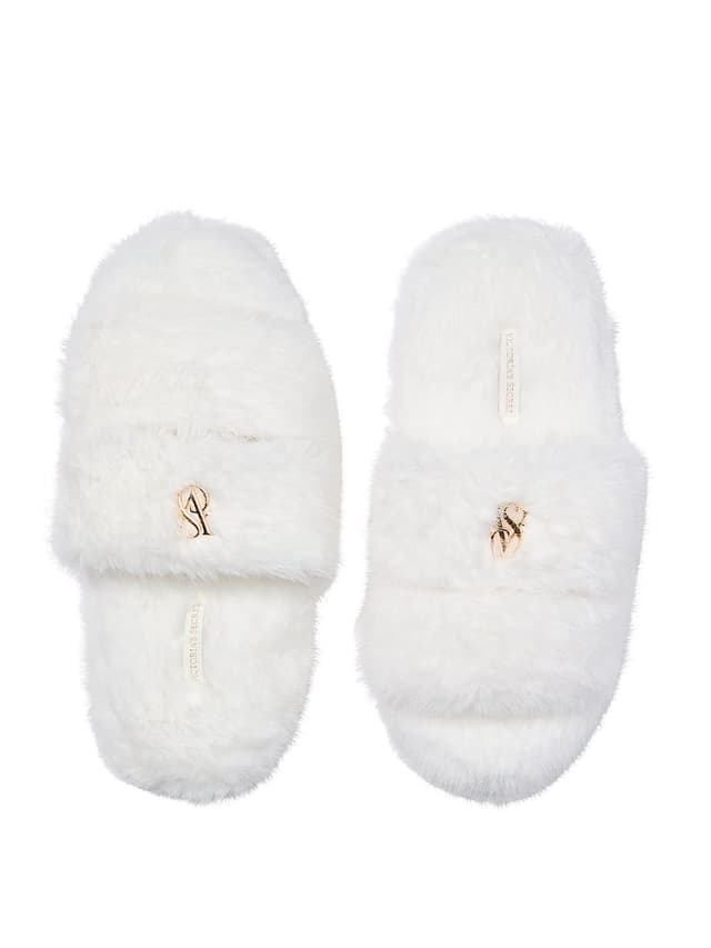 Женские тапочки Victoria's Secret Luxe Plush Double Strap Slippers