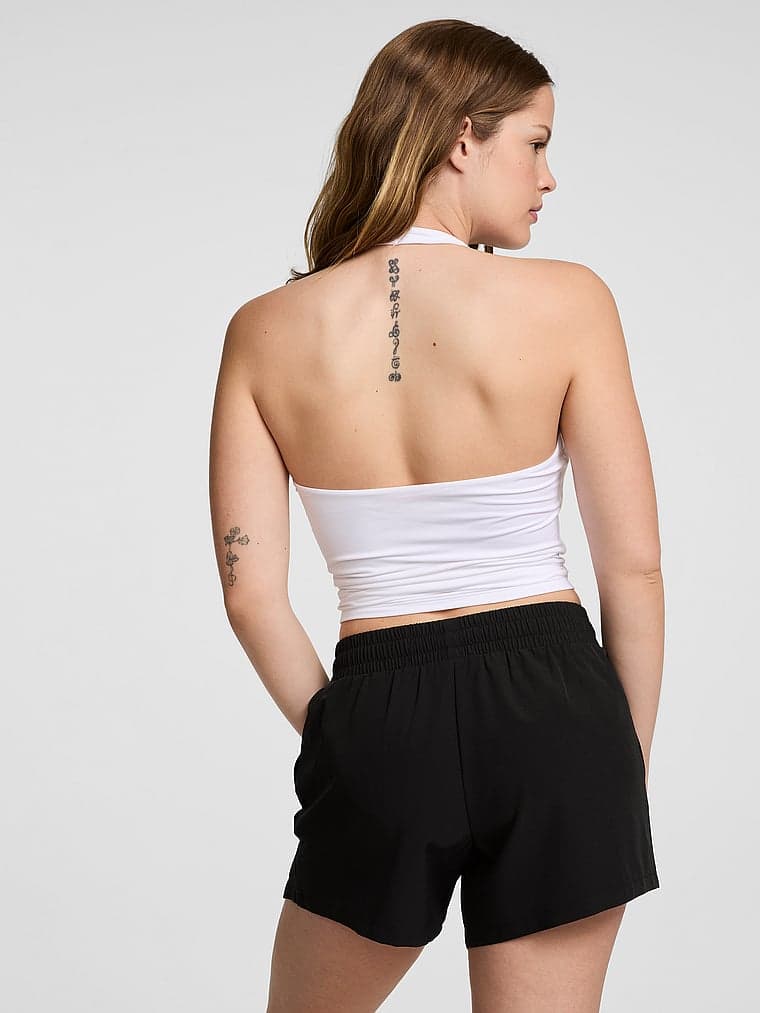 Женские шорты PINK Tech Woven Front-Slit Run Shorts — фото 2