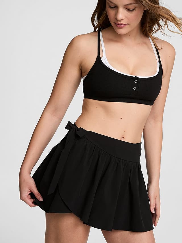 Женская одежда PINK Tech Woven Asymmetrical Side-Tie Skort