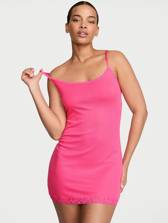 Сорочка Shadow, хлопок, в полоску — Victoria's Secret