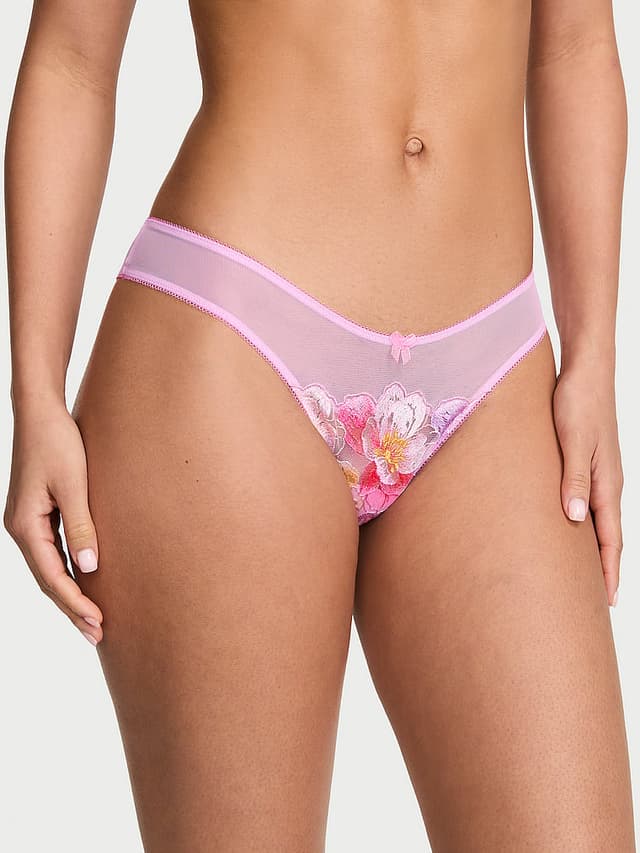 Трусы-бразилиана Watercolor, вышивка — Victoria's Secret