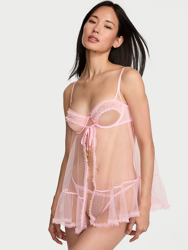 Бэби-долл Tease Open-Cup, оборки — Victoria's Secret