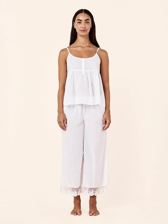 Пижама Swiss Dot Crop, с топом на бретелях — Victoria's Secret