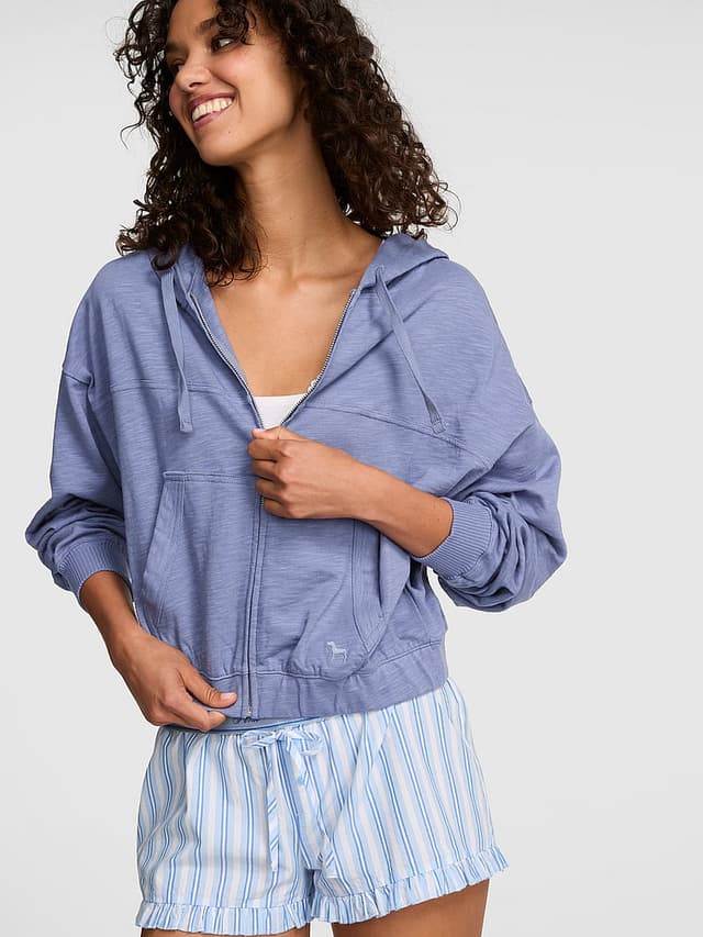 Женские худи PINK Lightweight Lounge Full-Zip