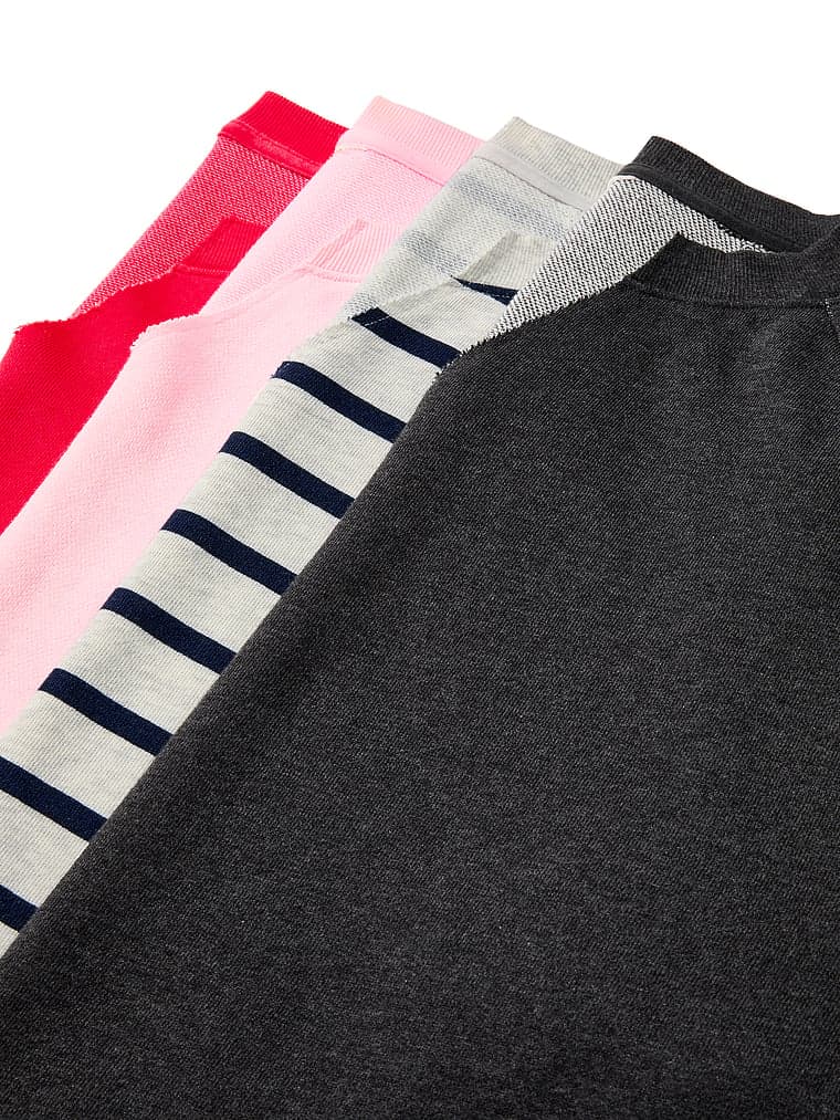 Женские худи PINK Campus Terry™ Short-Sleeve Crew Sweatshirt — фото 2