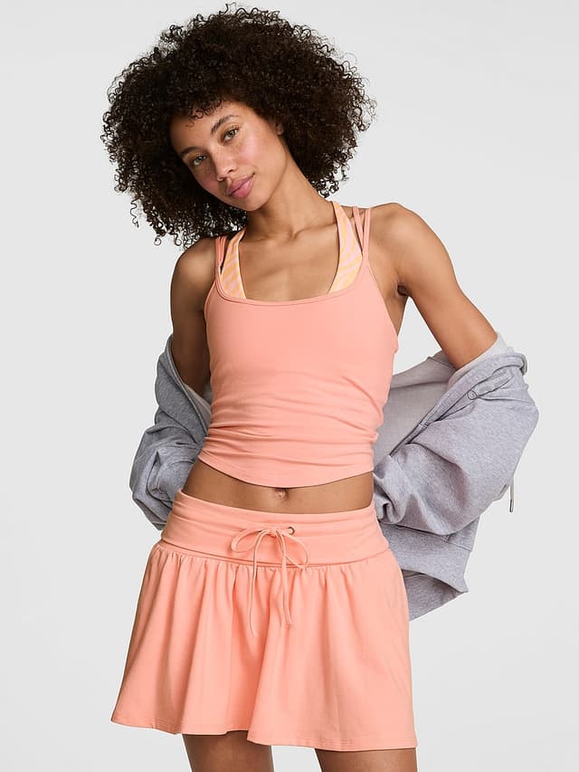 Женская одежда PINK All-Day Cotton™ Foldover Flirty Mini Skort