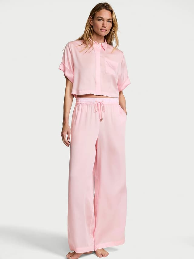 Пижамный комплект TENCEL™ Crop, короткий рукав — Victoria's Secret