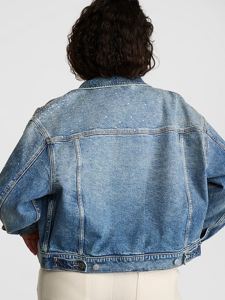 Женские куртки PINK Denim by PINK Boyfriend Trucker Jacket — фото 2