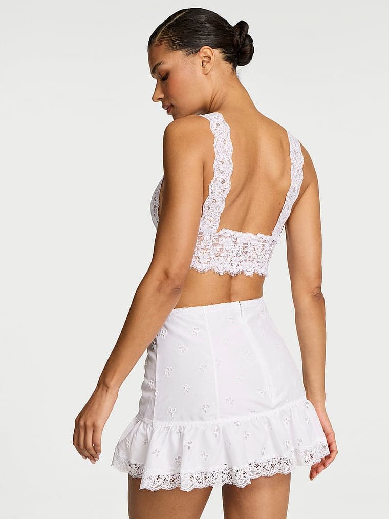 Женские юбки Victoria's Secret Butterflies Eyelet Ruffled Skirt — фото 2