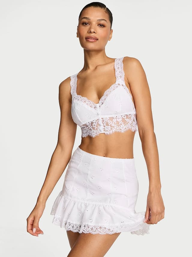 Женские юбки Victoria's Secret Butterflies Eyelet Ruffled Skirt