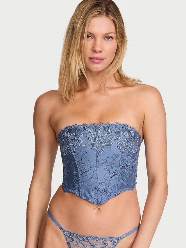 Корсет, вышивка, деним — Victoria's Secret
