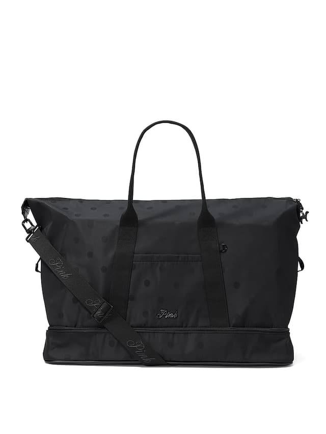 Женские сумки PINK Satin Nylon Travel Duﬄe
