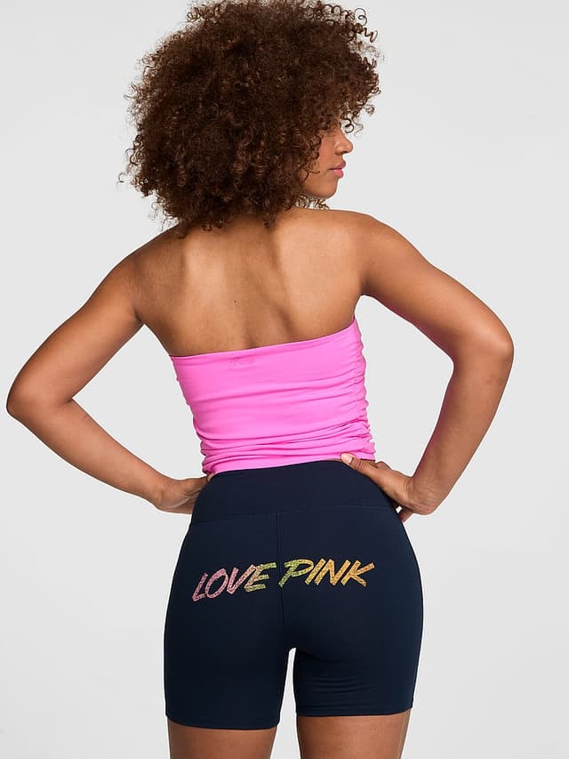 Женские шорты PINK All-Day Cotton™ Lace-Up Bike Shorts