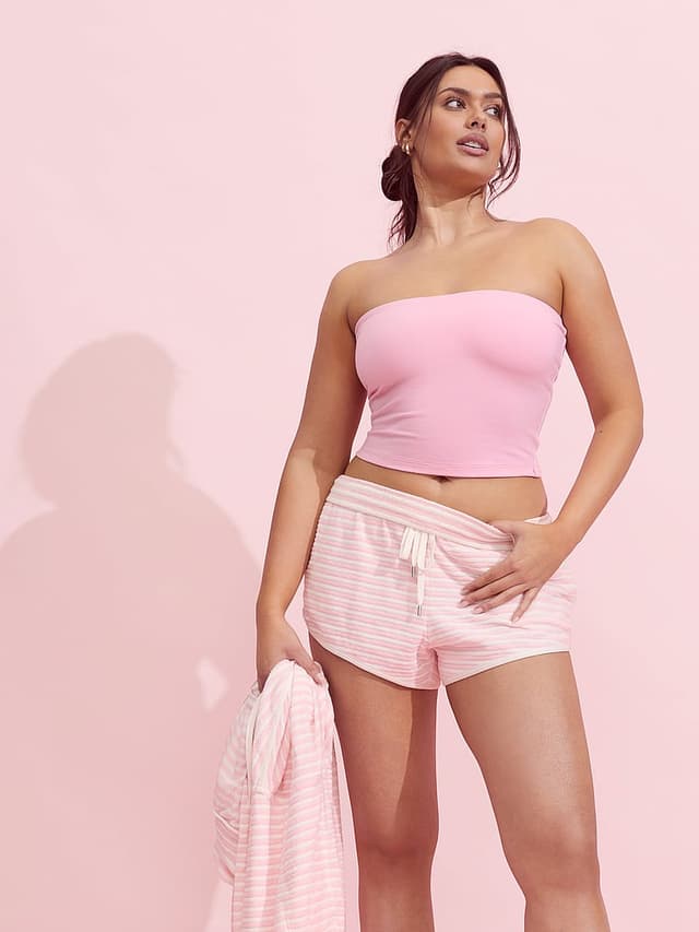 Женские шорты Victoria's Secret Micro Terry с фигурным низом